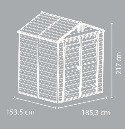 zahradni domek skylight 6x5 rozmery